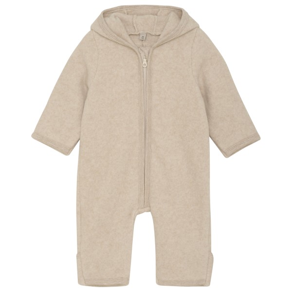 Huttelihut - Kid's Pram Suit Bear Ears Cot. Fleece - Overall Gr 56 beige von Huttelihut