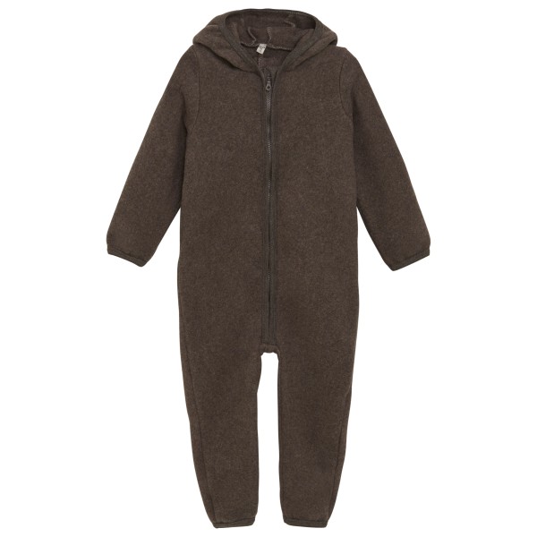 Huttelihut - Kid's Pram Suit Bear Ears Wool Fleece - Overall Gr 104 braun von Huttelihut