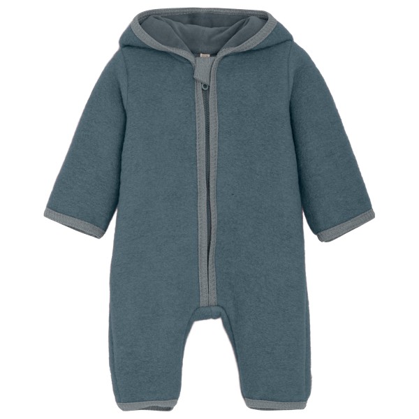 Huttelihut - Kid's Pram Suit Wool with Lining - Overall Gr 50/56 blau/grau von Huttelihut