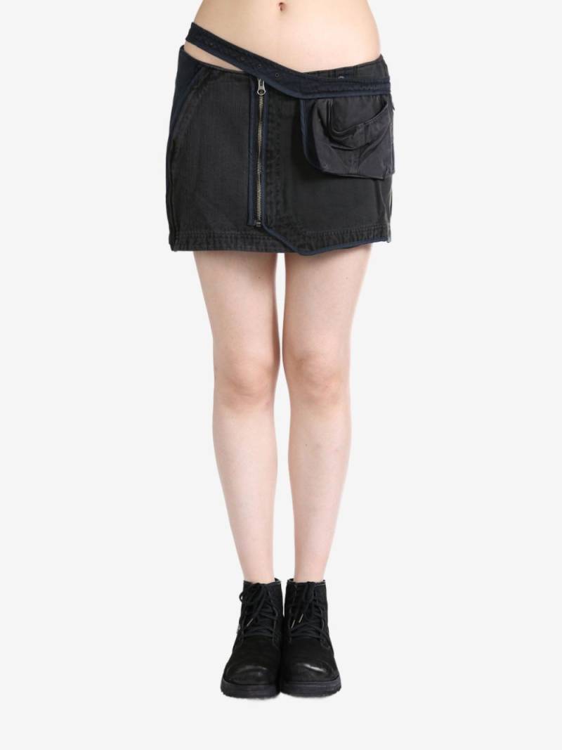 Hyein Seo asymmetric mini skirt - Grey von Hyein Seo