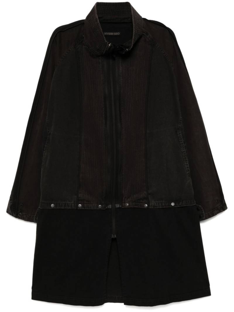 Hyein Seo convertible patchwork coat - Black von Hyein Seo