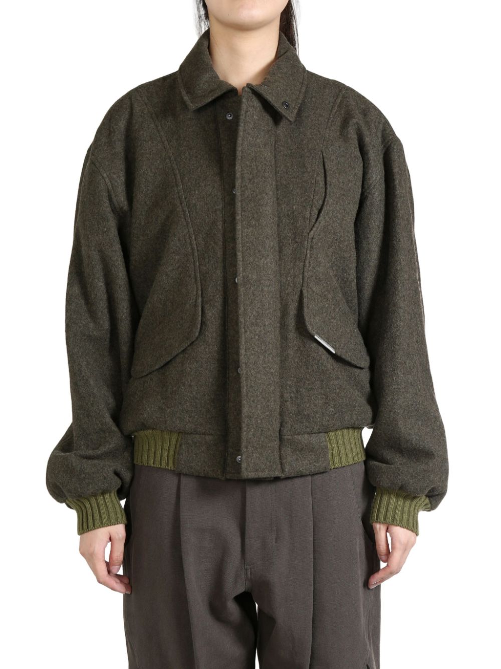 Hyein Seo felted bomber jacket - Green von Hyein Seo