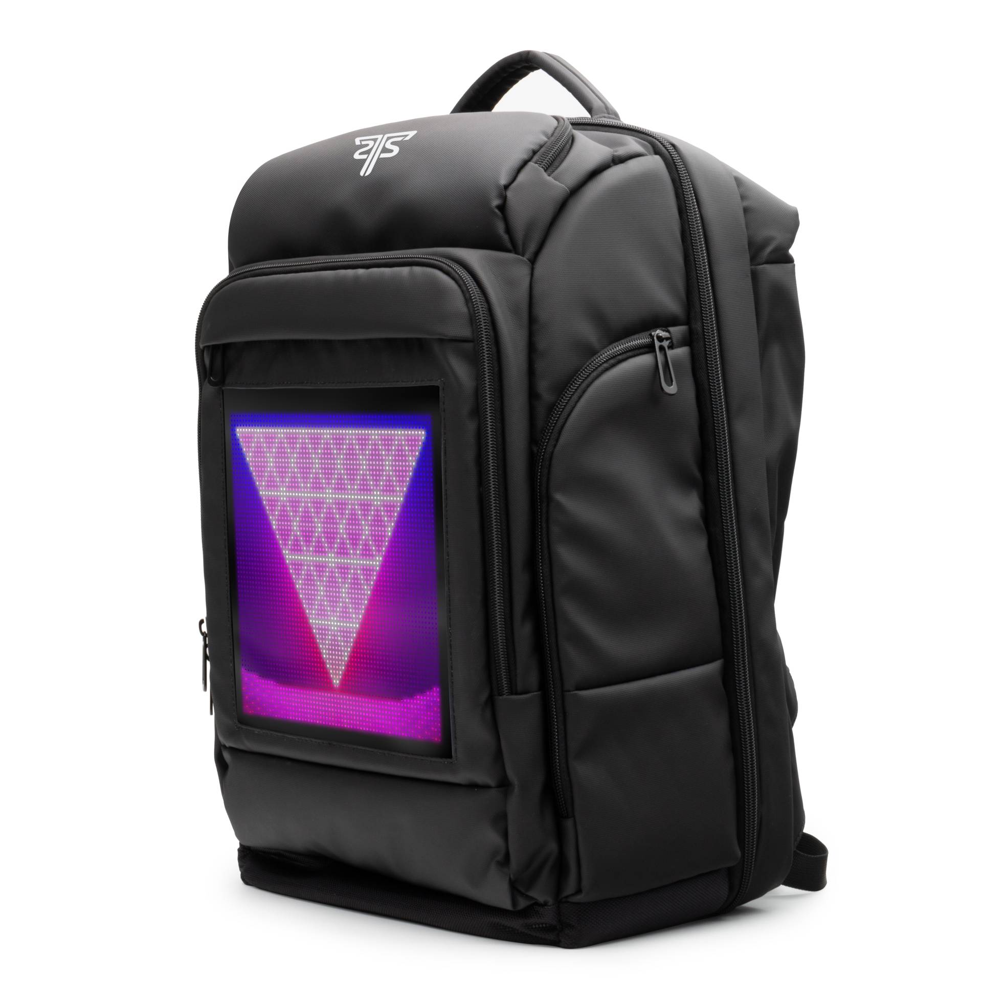 Hyrican Gaming- Laptoprucksack »Striker Game Bag CAMPER NOZ01496« App gesteuertes RBG-LED Display, gepolstert, wasserabweisend, mit Thermofach, Für Notebooks bis 17,3 Zoll und Tablets bis 12 Zoll, Geheimfach, USB-Handy-Ladefunktion