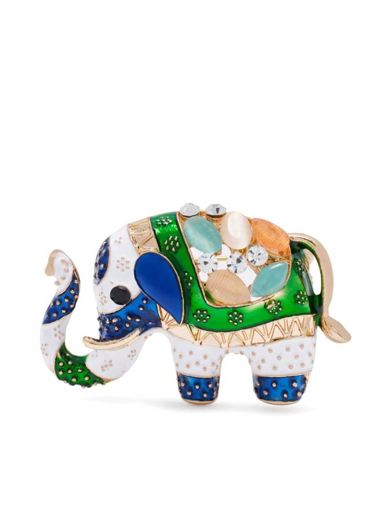 Hzmer Jewelry crystal-embellished elephant brooch - Gold von Hzmer Jewelry