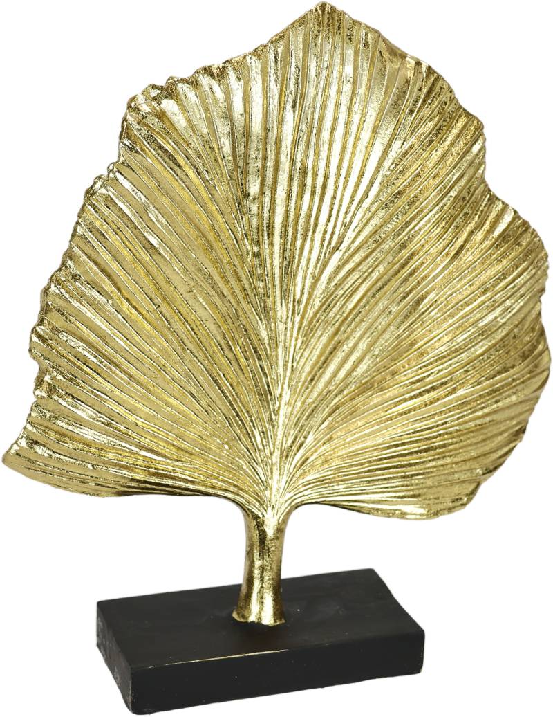 I.GE.A. Dekofigur »Ginkgo Blatt Statue«, Ornamente Skulptur Dekoration Figuren Geschenkidee, gold von I.GE.A.