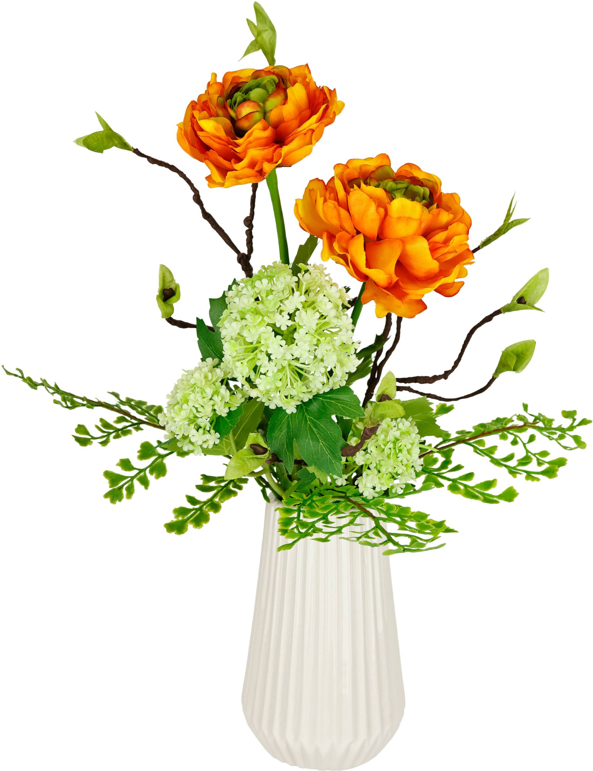 I.GE.A. Kunstblume »Arrangement Ranunkel«, Vase aus Keramik von I.GE.A.