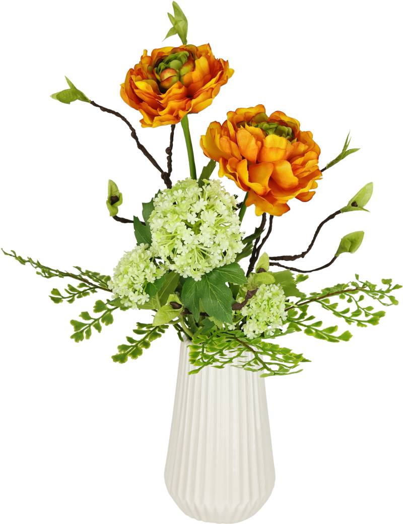 I.GE.A. Kunstblume »Arrangement Ranunkel«, Vase aus Keramik von I.GE.A.