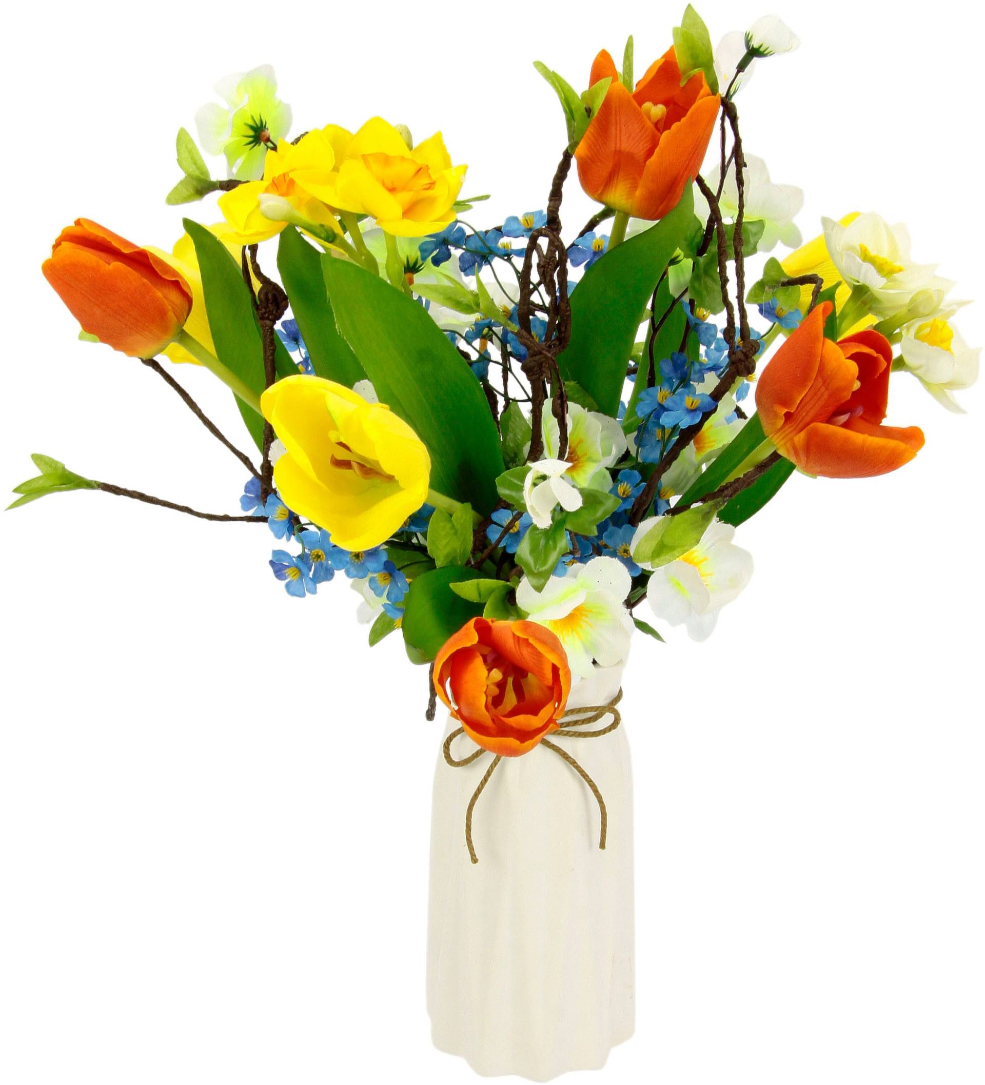 I.GE.A. Kunstblume »Arrangement Tulpen/Blüten«, Vase aus Keramik von I.GE.A.