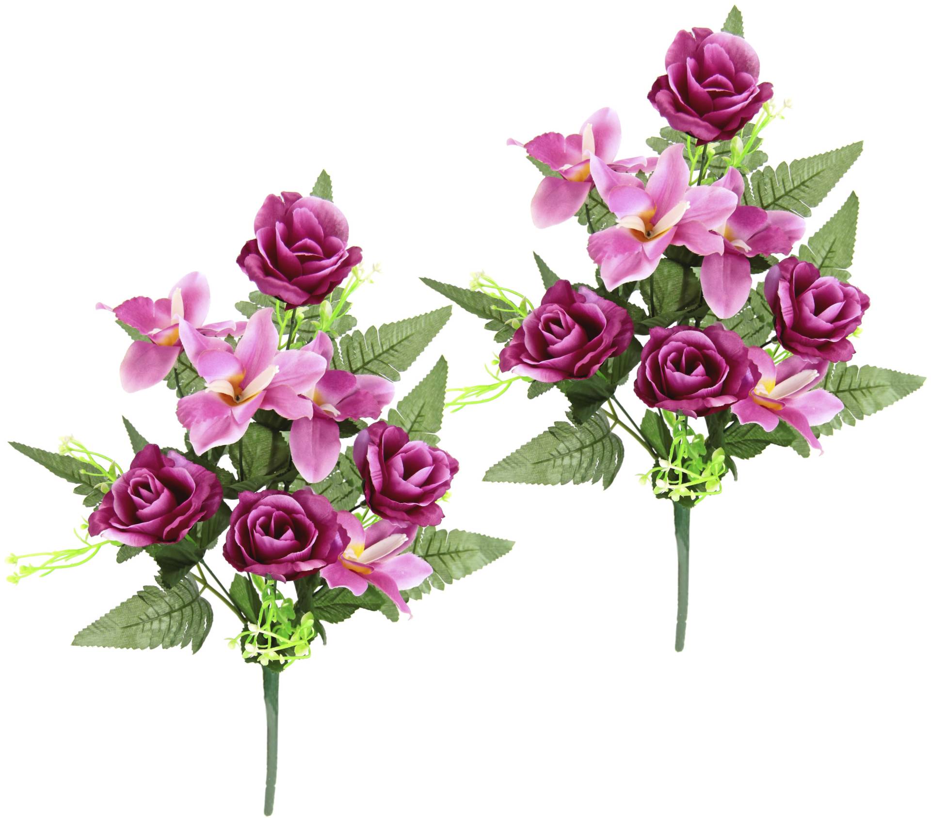 I.GE.A. Kunstblume »Bouquet aus Orchideen und Rosen«, 2er Set Kunstblumenstrauss zum Legen oder Stellen Künstliche Blumen von I.GE.A.
