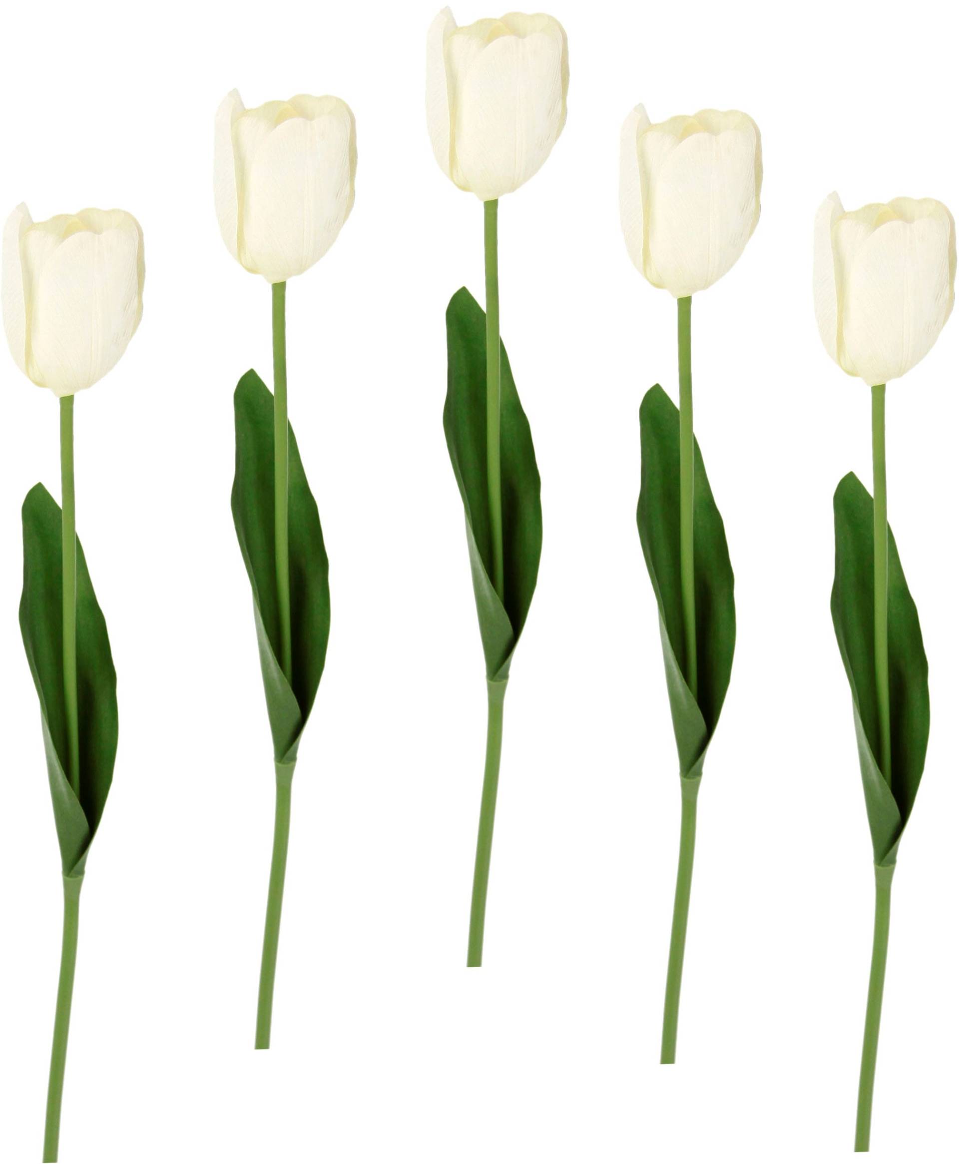 I.GE.A. Kunstblume »Real Touch Tulpen«, 5er Set künstliche Tulpenknospen, Kunstblumen, Stielblume von I.GE.A.