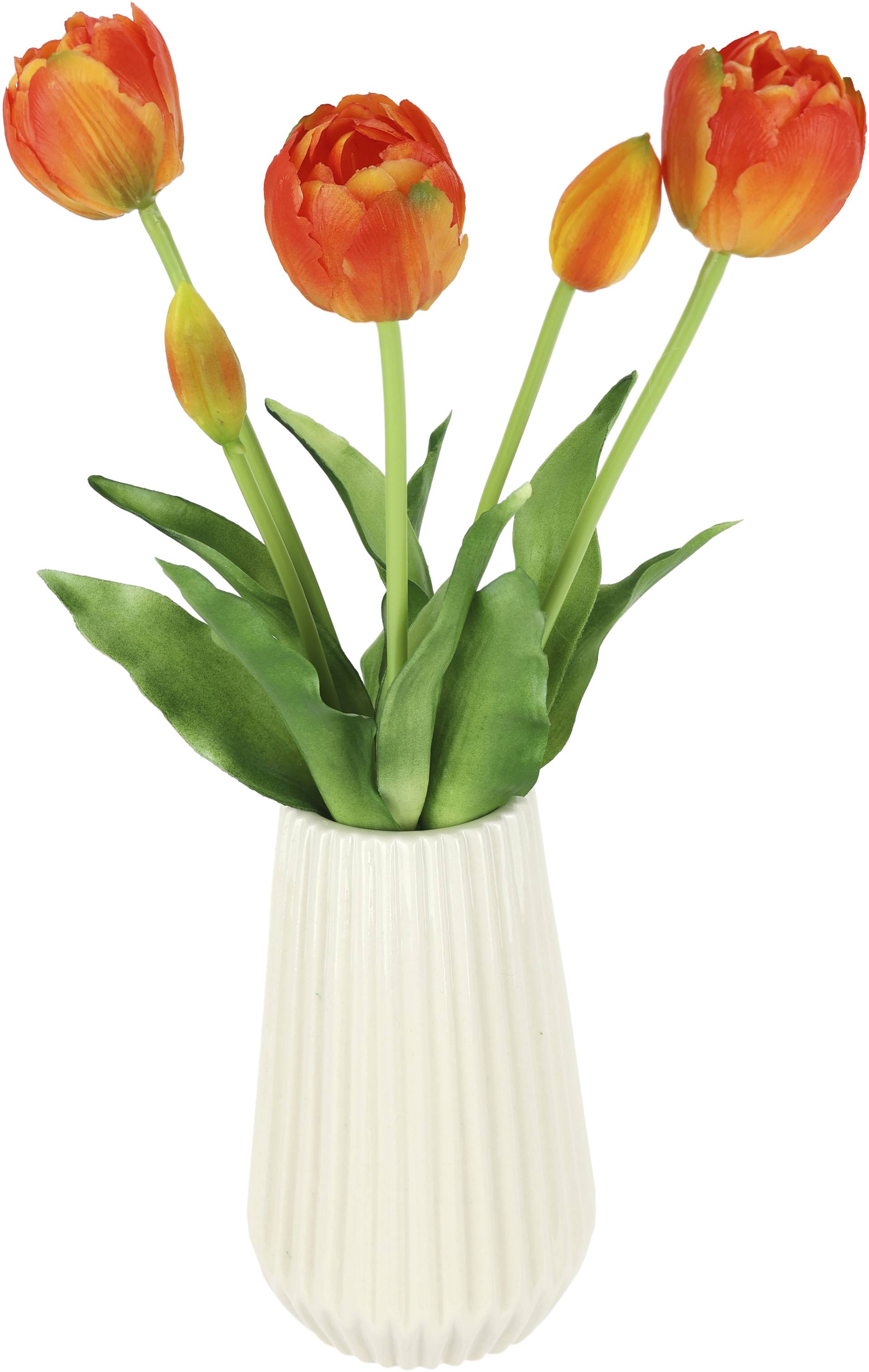 I.GE.A. Kunstblume »Real-Touch-Tulpen«, Vase aus Keramik von I.GE.A.