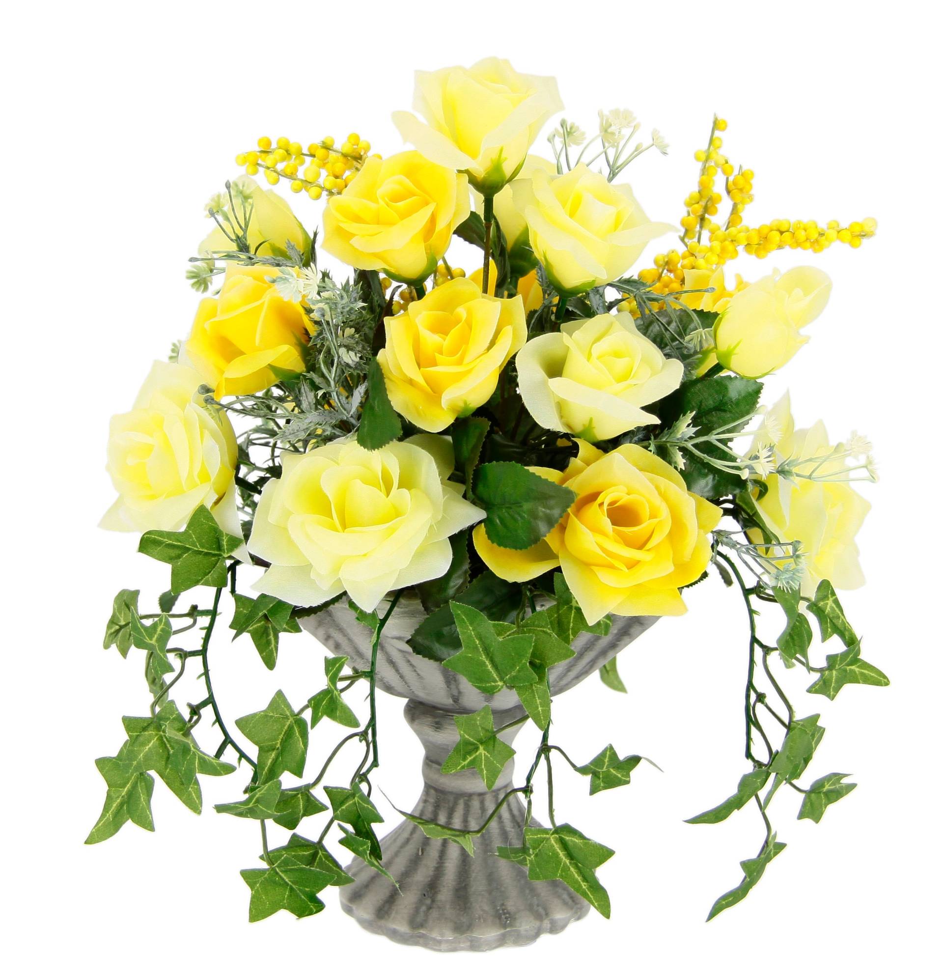 I.GE.A. Kunstblume »Rosen«, Im Pokal aus Keramik Grabschmuck Künstliche Blumen Rose I.GE.A. Kunstblume »Rosen«, Im Pokal aus Keramik Grabschmuck Künstliche Blumen Rose von I.GE.A.