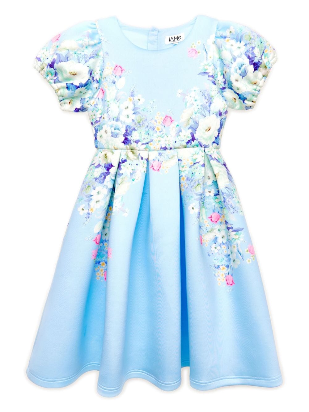 IAME floral-print pleated midi dress - Blue von IAME