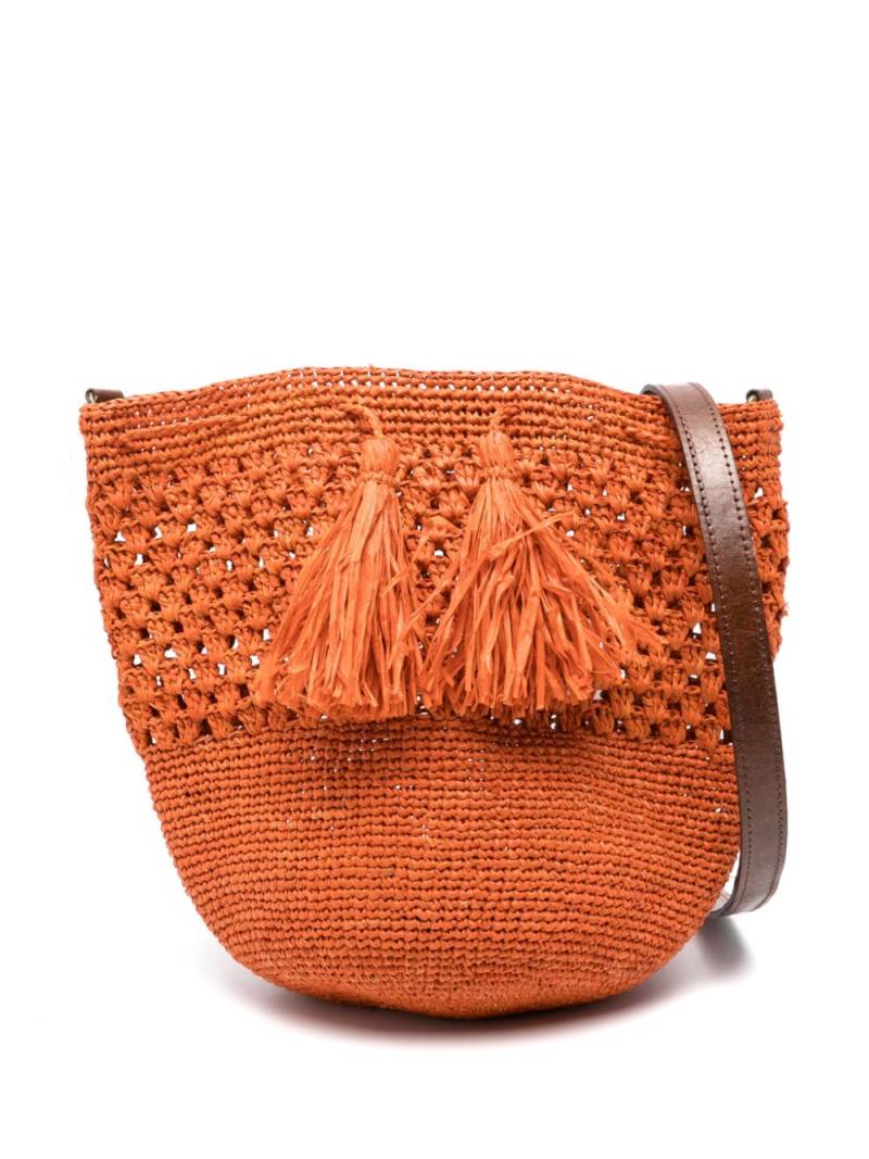 IBELIV Haingo raffia bucket bag - Orange von IBELIV