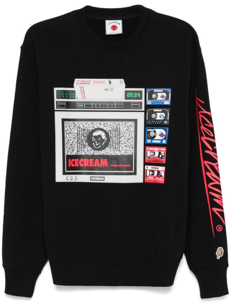 ICECREAM ICTV Crewneck sweatshirt - Black von ICECREAM