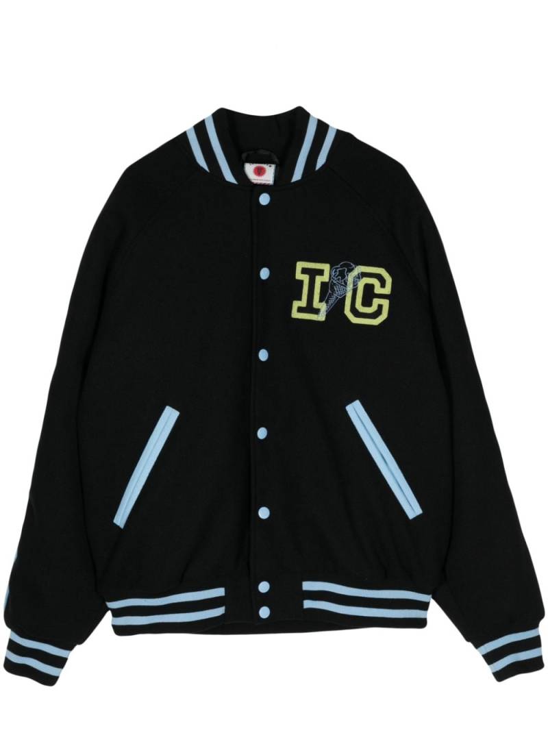 ICECREAM embroidered-logo varsity jacket - Black von ICECREAM