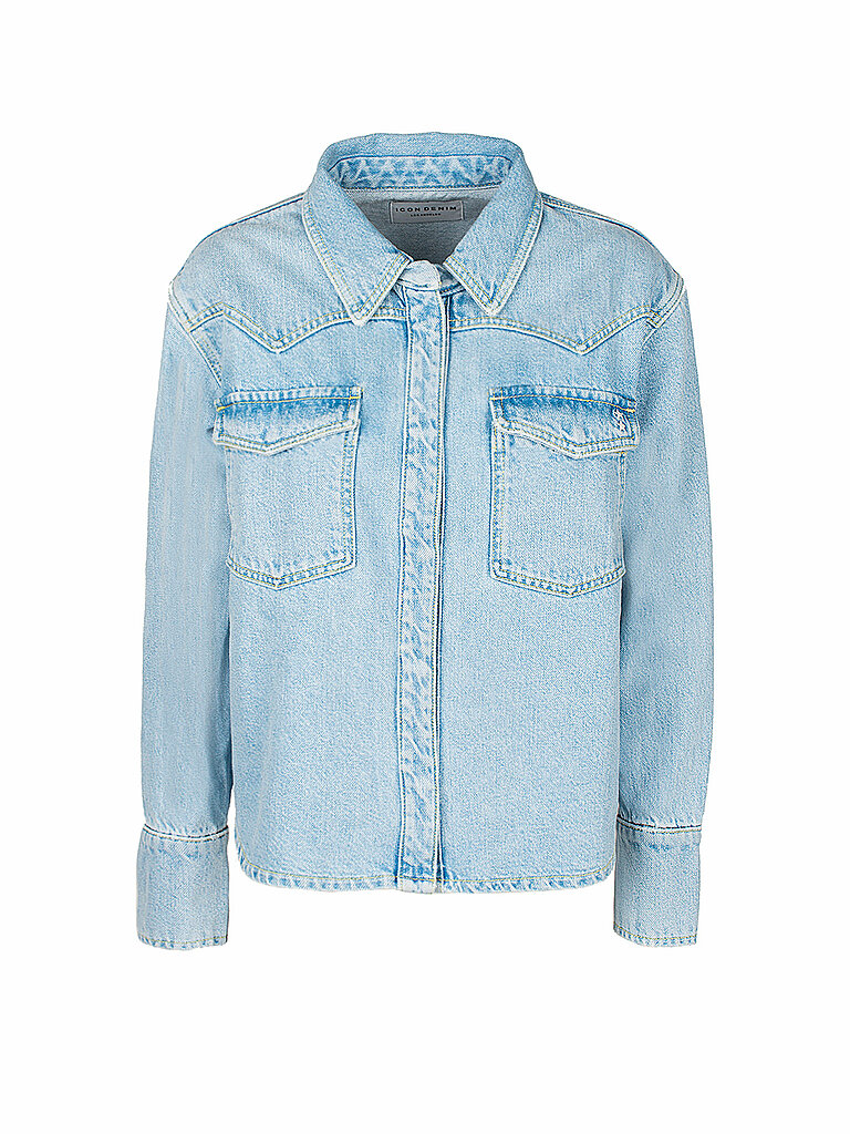 ICON DENIM Jeansbluse NORAH hellblau | 36 von ICON DENIM