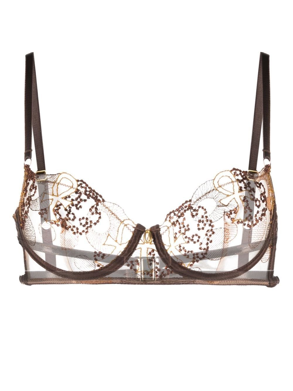 IHUOMA Divine Feminine balconette bra - Brown von IHUOMA