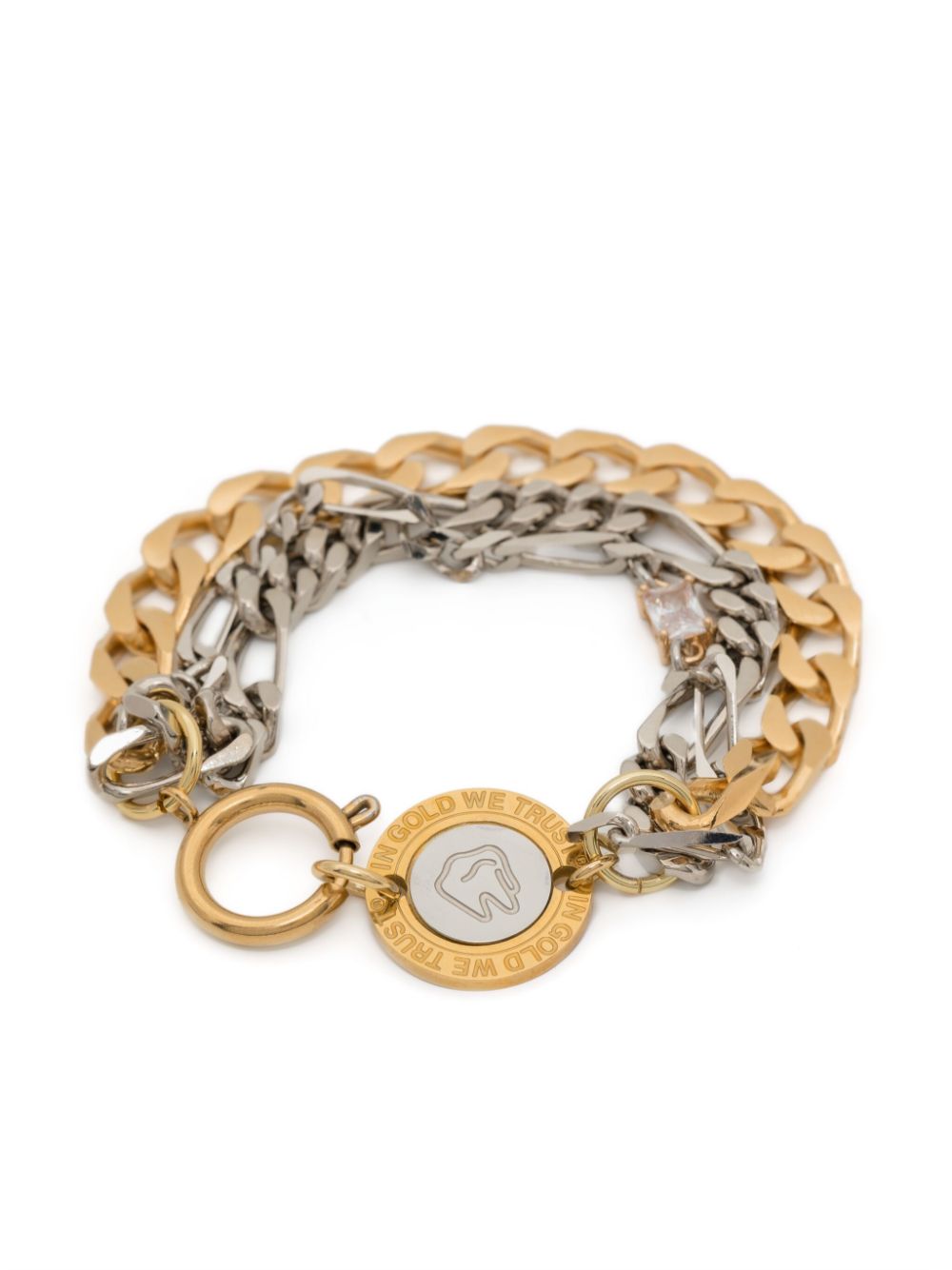 IN GOLD WE TRUST PARIS logo charm link bracelet von IN GOLD WE TRUST PARIS