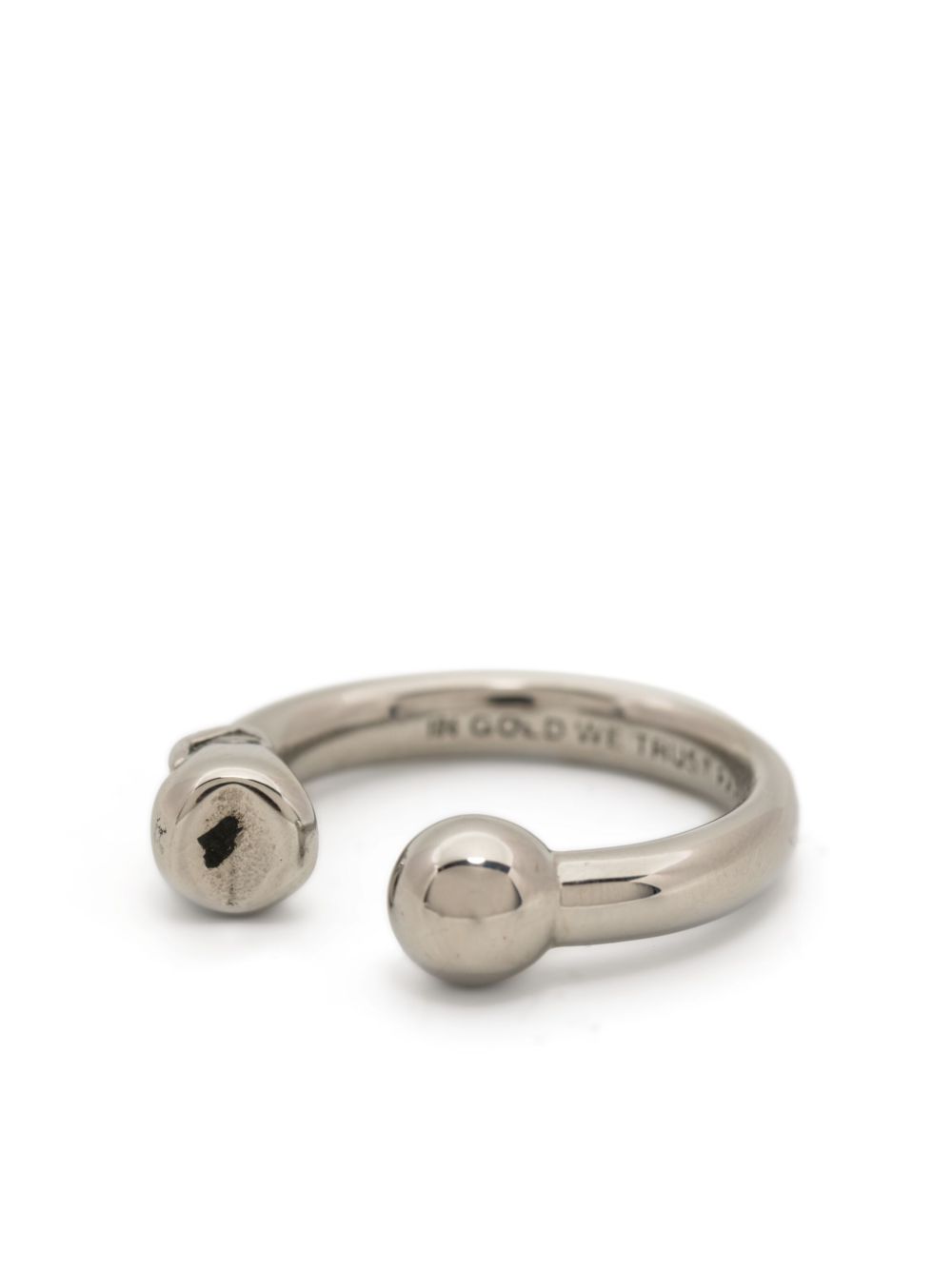 IN GOLD WE TRUST PARIS open-cuff ring - Silver von IN GOLD WE TRUST PARIS