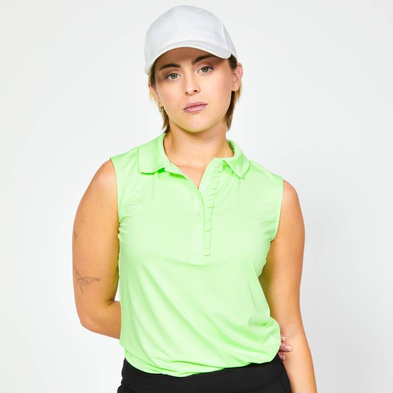 INESIS - Poloshirt ärmellos WW500, für Damen, Pastellgrün, Größe M von INESIS