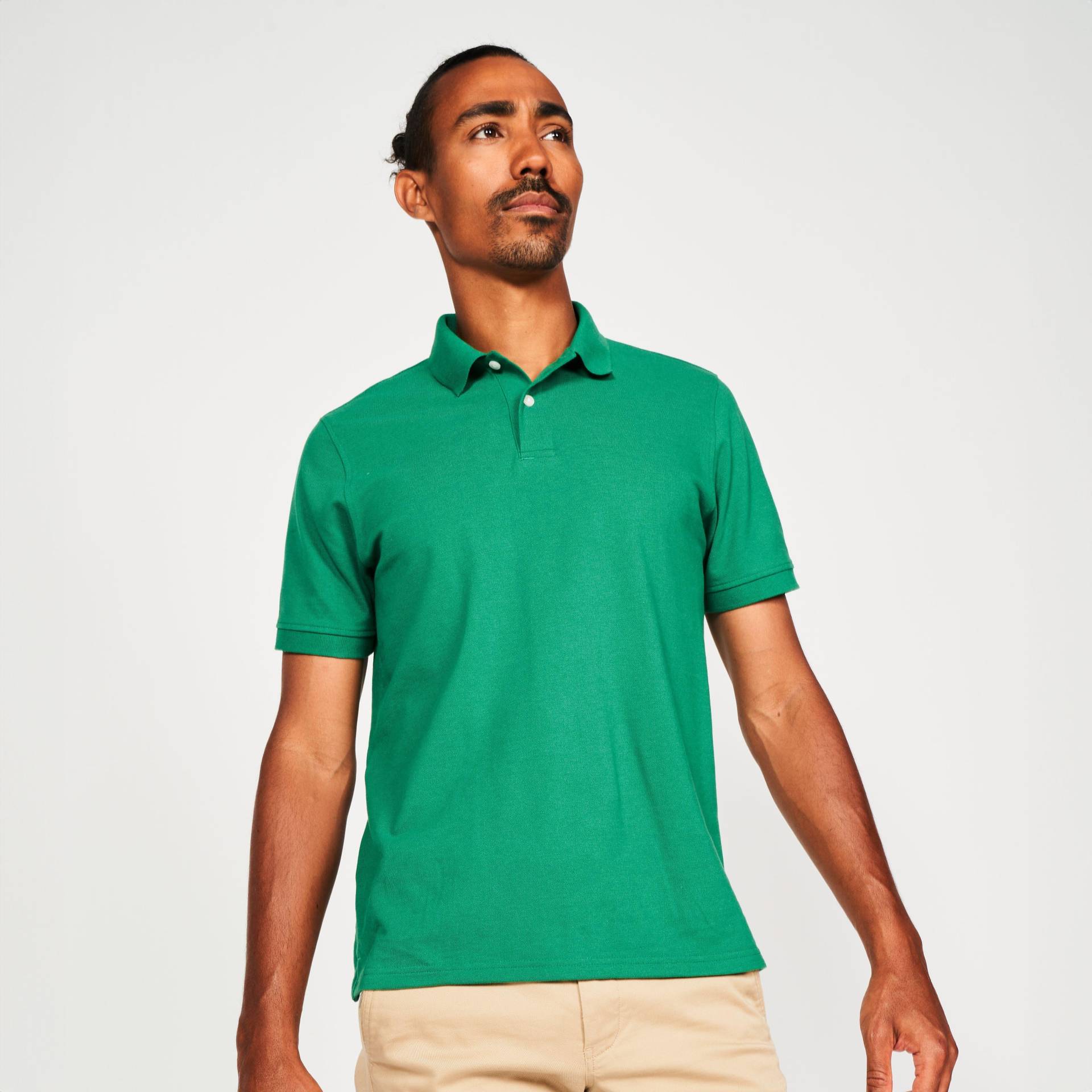 Poloshirt Kurzarm - Mw500 Herren Ocker 3XL von INESIS