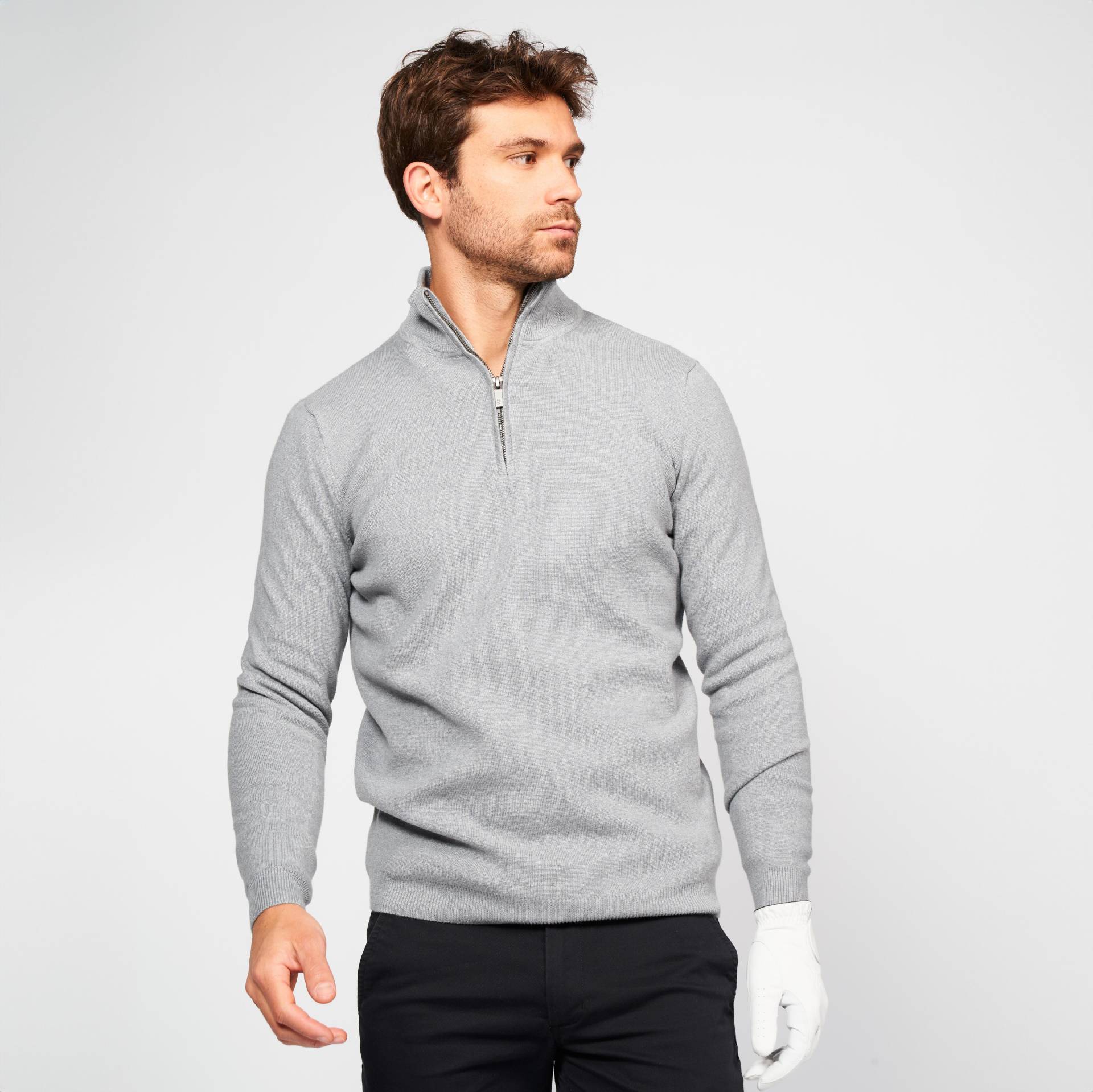 Pullover - Mw500 Herren Gewittergrau M von INESIS