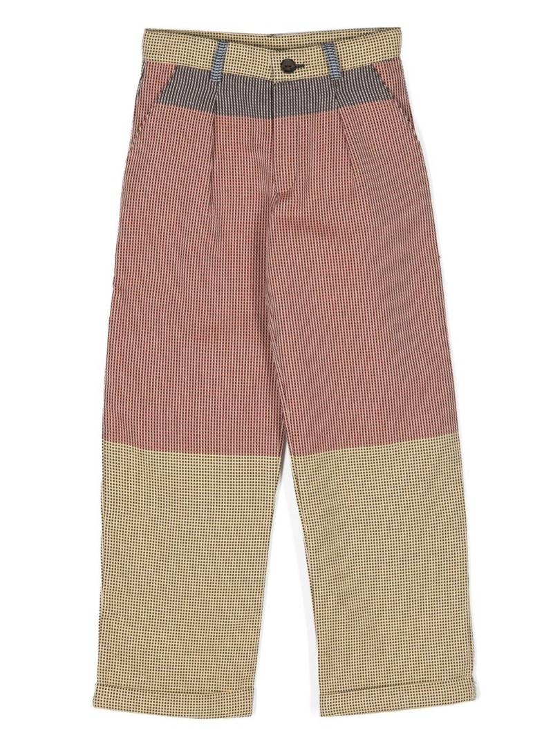 INFANTIUM VICTORIA colour-block organic-cotton trousers - Brown von INFANTIUM VICTORIA