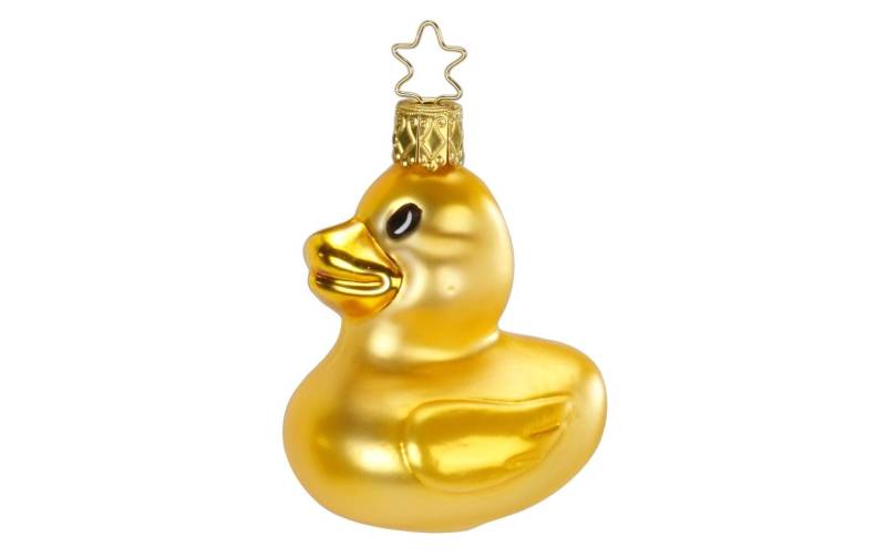 INGE-GLAS® Weihnachtsbaumkugel »Badeente 45053 cm, Goldfarben«, (1 St.) von INGE-GLAS®