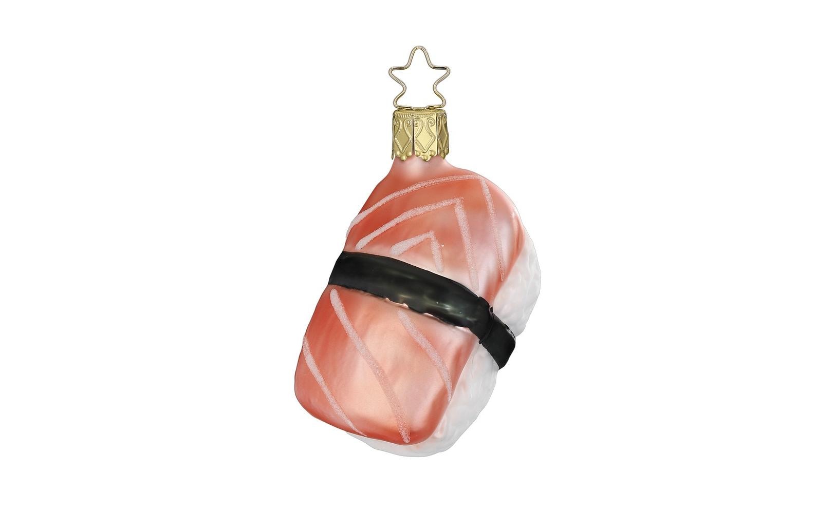 INGE-GLAS® Weihnachtsbaumkugel »Sushi Nigiri 45053 cm, Lachs/Schwarz/Weiss«, (1 St.) von INGE-GLAS®