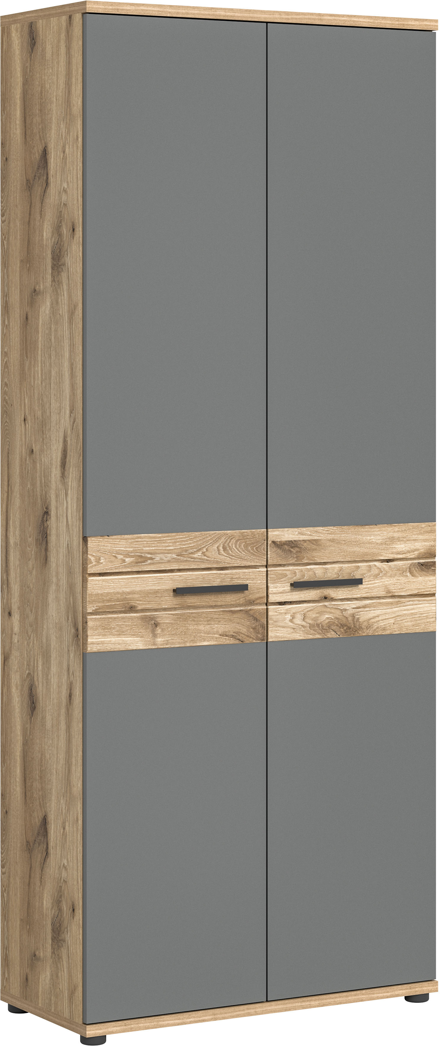 INOSIGN Aktenschrank »Riga, Breite 80cm, in Nox Oak Nachbildung und Basalt grau«, Büroschrank, Büroeinrichtung, Arbeitszimmer, Stauraumschrank von INOSIGN