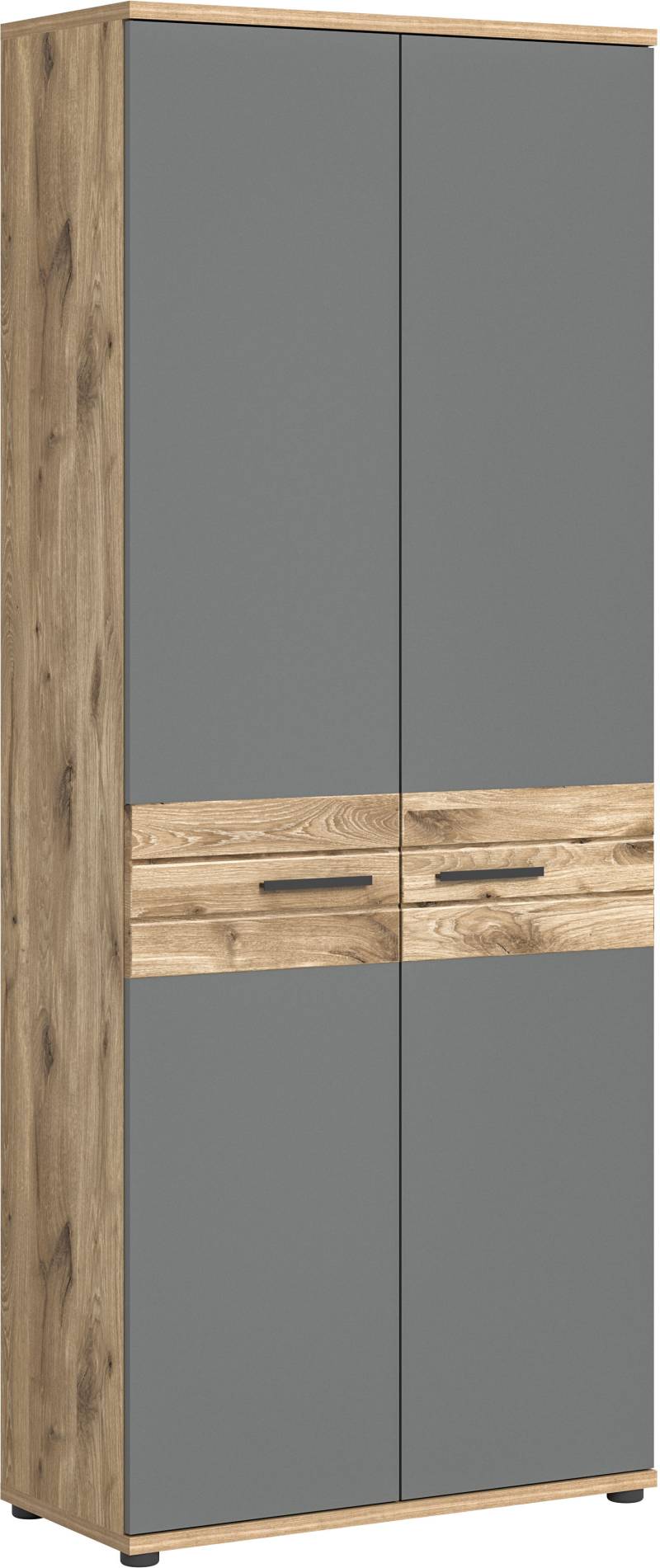 INOSIGN Aktenschrank »Riga, Breite 80cm, in Nox Oak Nachbildung und Basalt grau«, Büroschrank, Büroeinrichtung, Arbeitszimmer, Stauraumschrank von INOSIGN