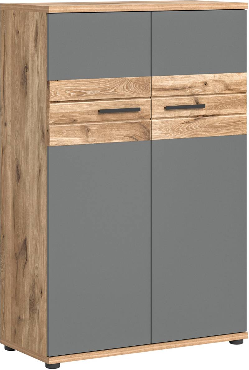 INOSIGN Aktenschrank »Riga, Breite 80cm, in Nox Oak Nachbildung und Basalt grau«, Büroschrank, Büroeinrichtung, Arbeitszimmer, Stauraumschrank von INOSIGN