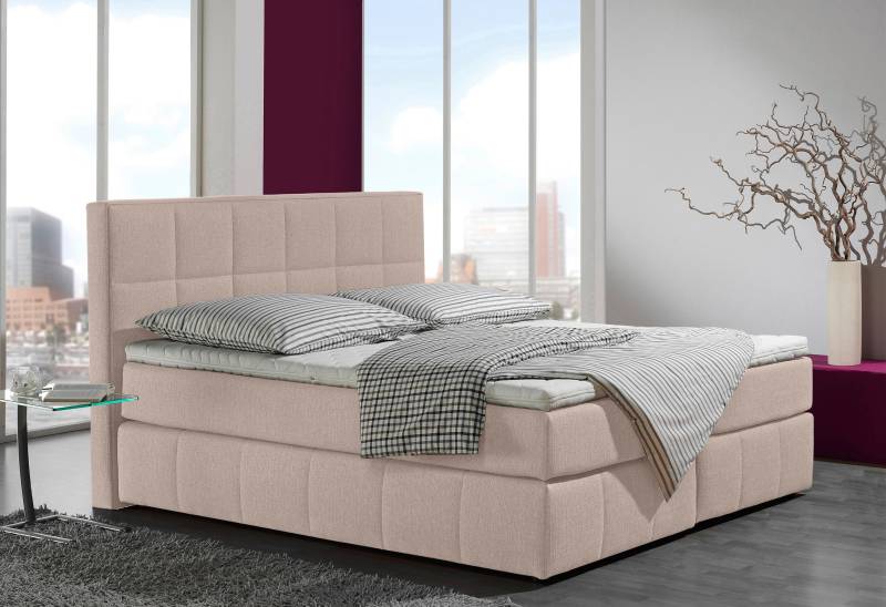 INOSIGN Boxspringbett »Casano«, mit feiner Steppung, in 3 Matratzenarten, 2 Härtegraden und 5 Farben von INOSIGN