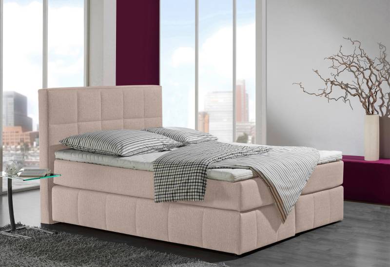 INOSIGN Boxspringbett »Casano«, mit feiner Steppung, in 3 Matratzenarten, 2 Härtegraden und 5 Farben von INOSIGN