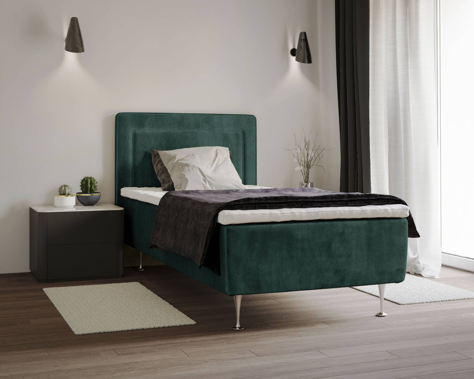 INOSIGN Boxspringbett »Hacer«, Topper, H2 oder H3 und in Breiten 70,80,90,120,140,160,180 wählbar von INOSIGN