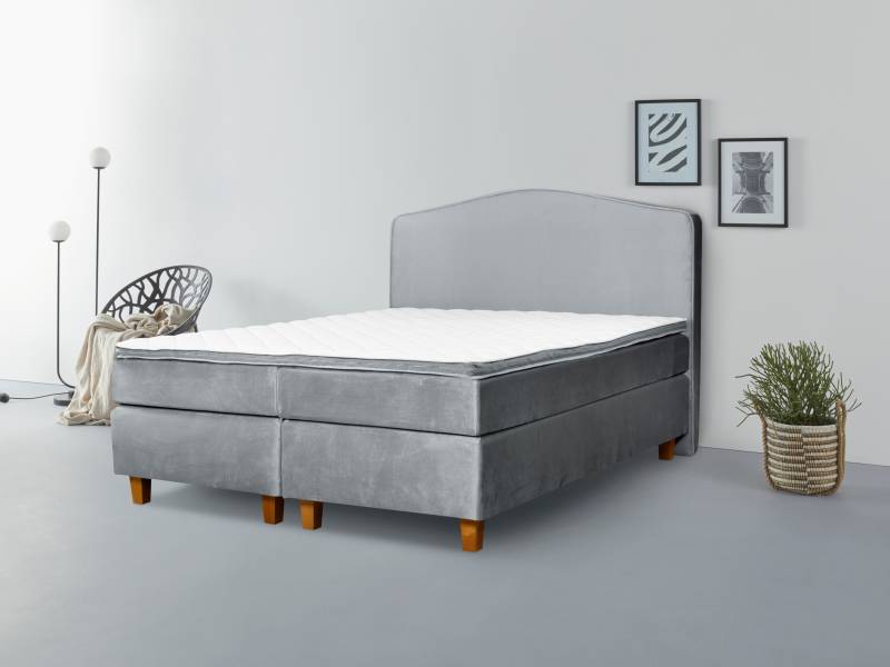 INOSIGN Boxspringbett »Jalma«, Füsse aus massiver Birke ; Inkl. Topper von INOSIGN