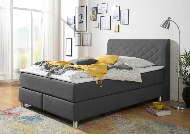 INOSIGN Boxspringbett »Parla«, incl. Topper, 4 Farben in 4 Breiten, 2 Härtegraden, 3 Matratzenarten von INOSIGN