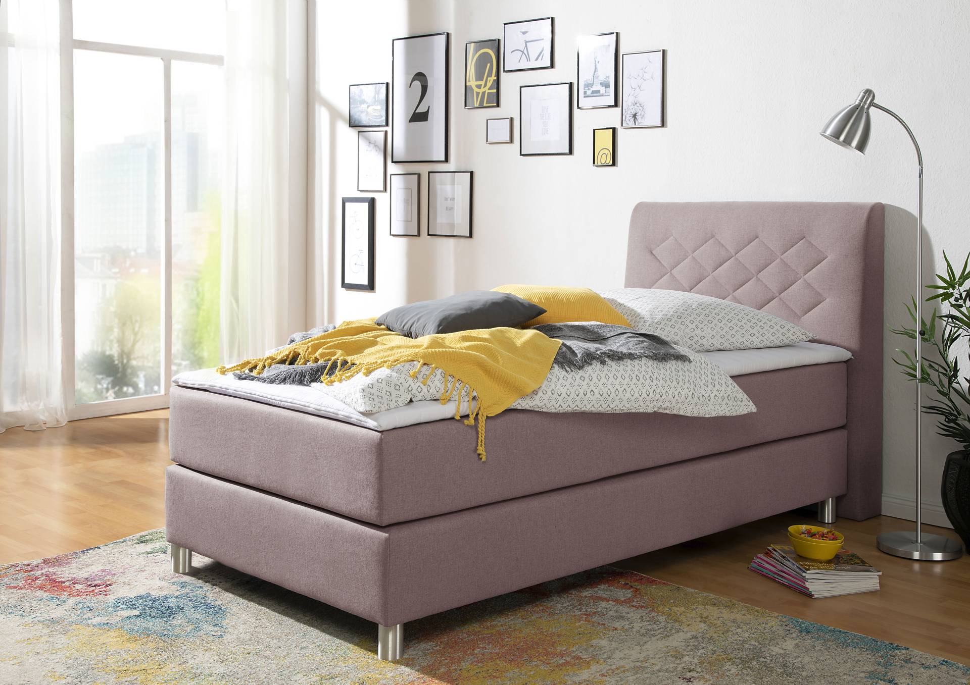 INOSIGN Boxspringbett »Parla«, incl. Topper, 4 Farben in 4 Breiten, 2 Härtegraden, 3 Matratzenarten von INOSIGN