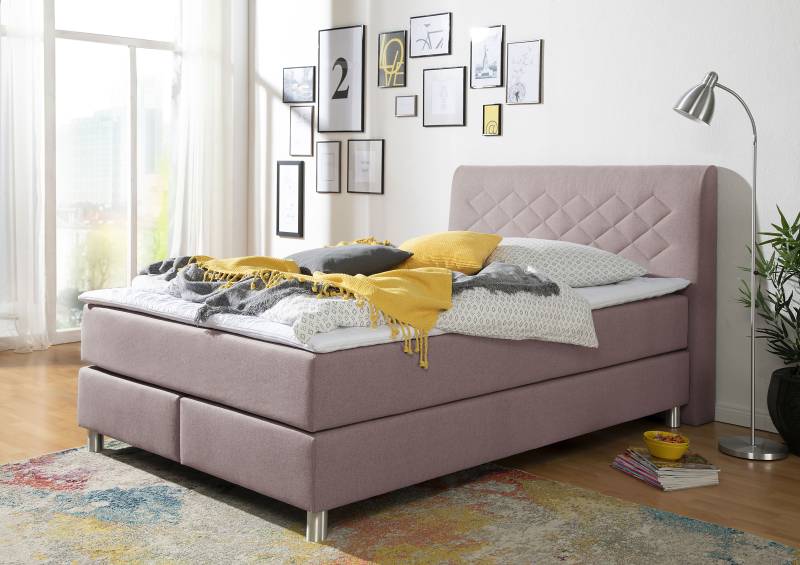 INOSIGN Boxspringbett »Parla«, incl. Topper, 4 Farben in 4 Breiten, 2 Härtegraden, 3 Matratzenarten von INOSIGN