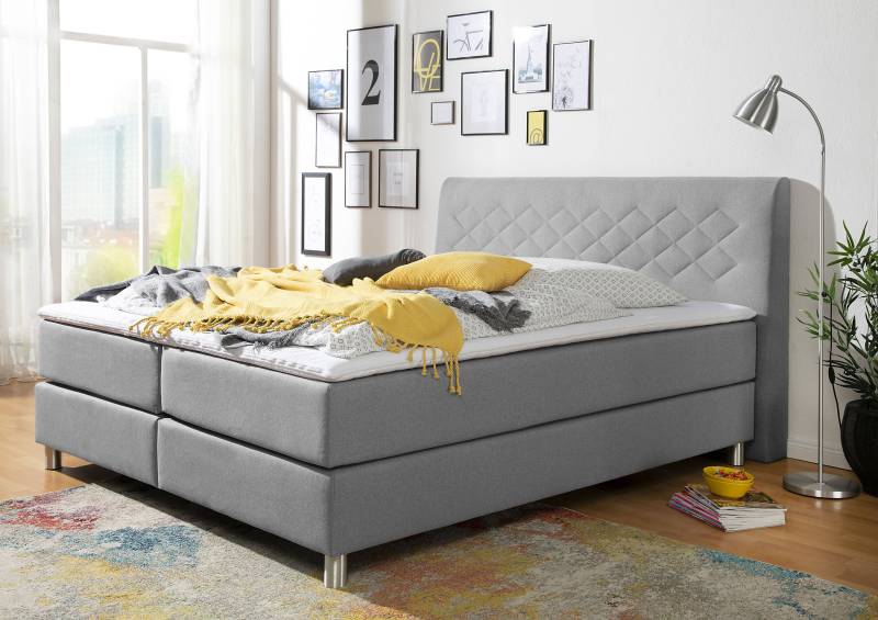 INOSIGN Boxspringbett »Parla«, incl. Topper, 4 Farben in 4 Breiten, 2 Härtegraden, 3 Matratzenarten von INOSIGN