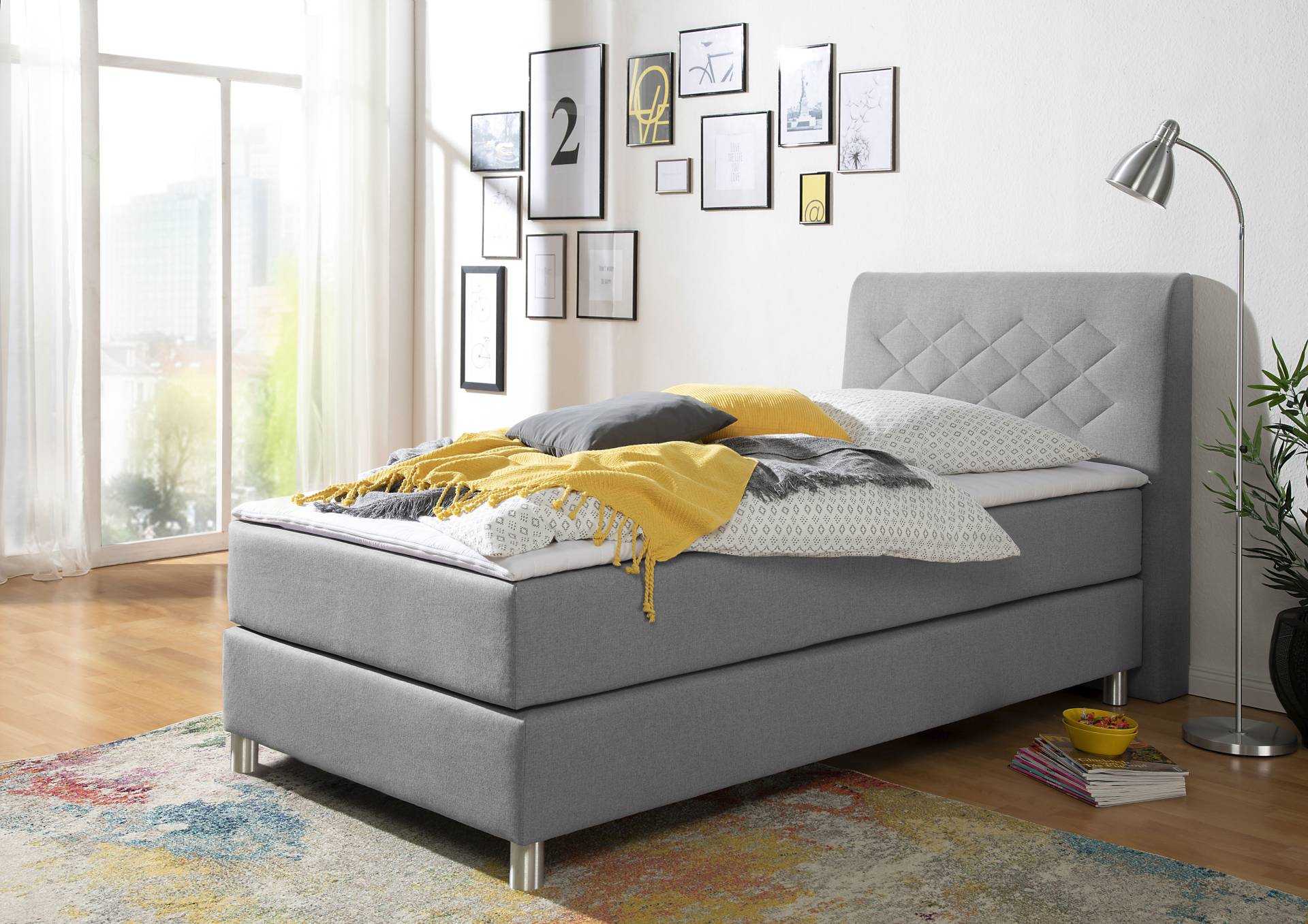 INOSIGN Boxspringbett »Parla«, incl. Topper, 4 Farben in 4 Breiten, 2 Härtegraden, 3 Matratzenarten von INOSIGN