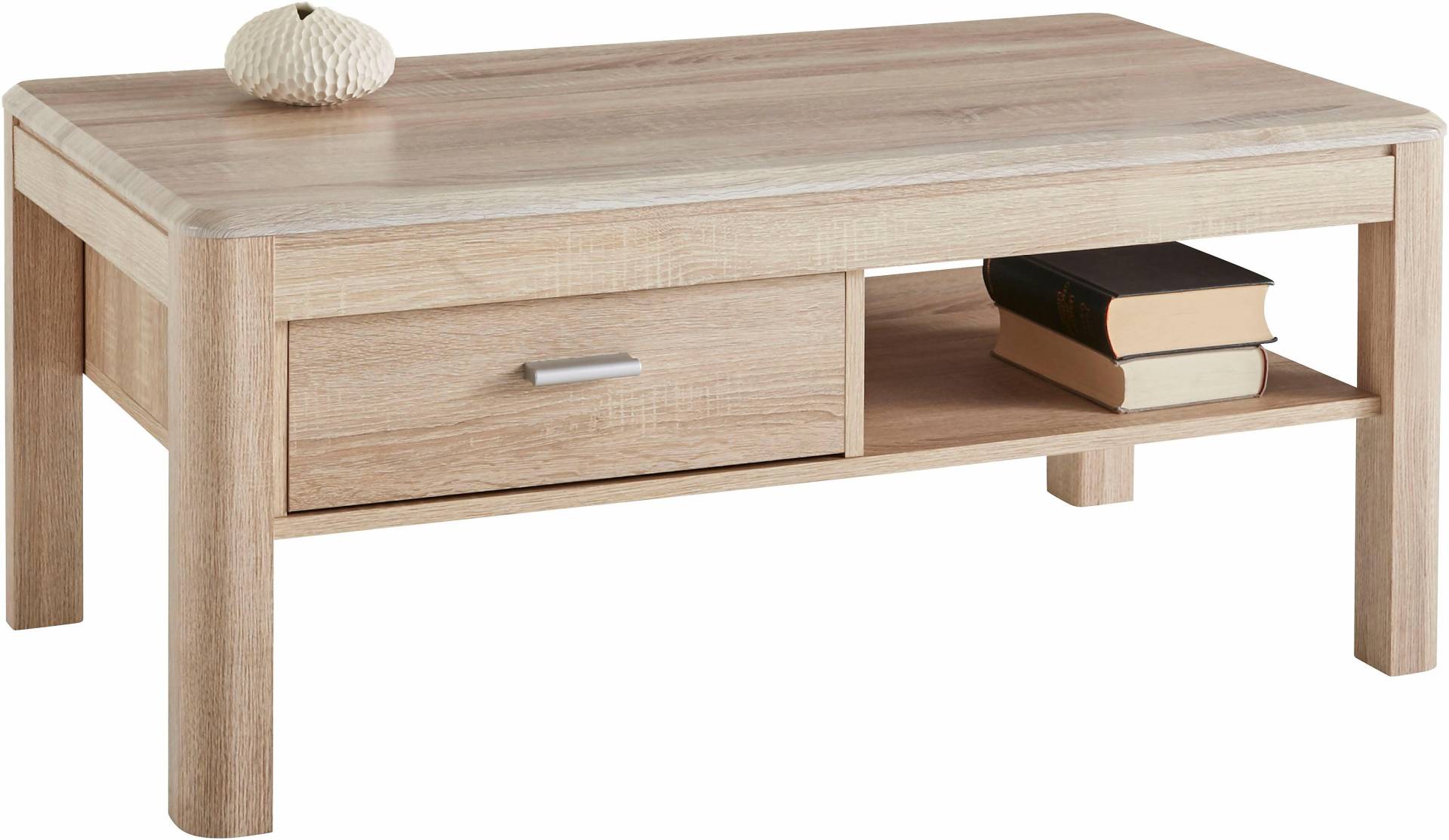 PRO Line Couchtisch, aus Holz, Gestell mit Schublade, Ablageboden, rechteckig von PRO Line