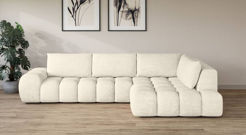 INOSIGN Ecksofa »AZITA, Bubbel-Design«, lose Rückenkissen, traumhafte Steppung, bequemer Sitz von INOSIGN