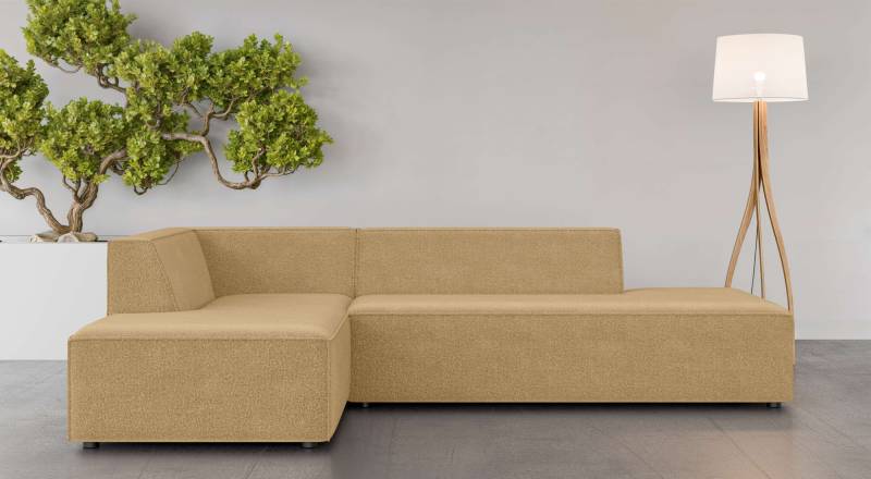 INOSIGN Ecksofa »Ecksofa Cavan mit Ottomane links oder rechts bestellbar«, L-Form mit Wellenunterfederung, Masse B/T/H: 270/180/72 cm von INOSIGN