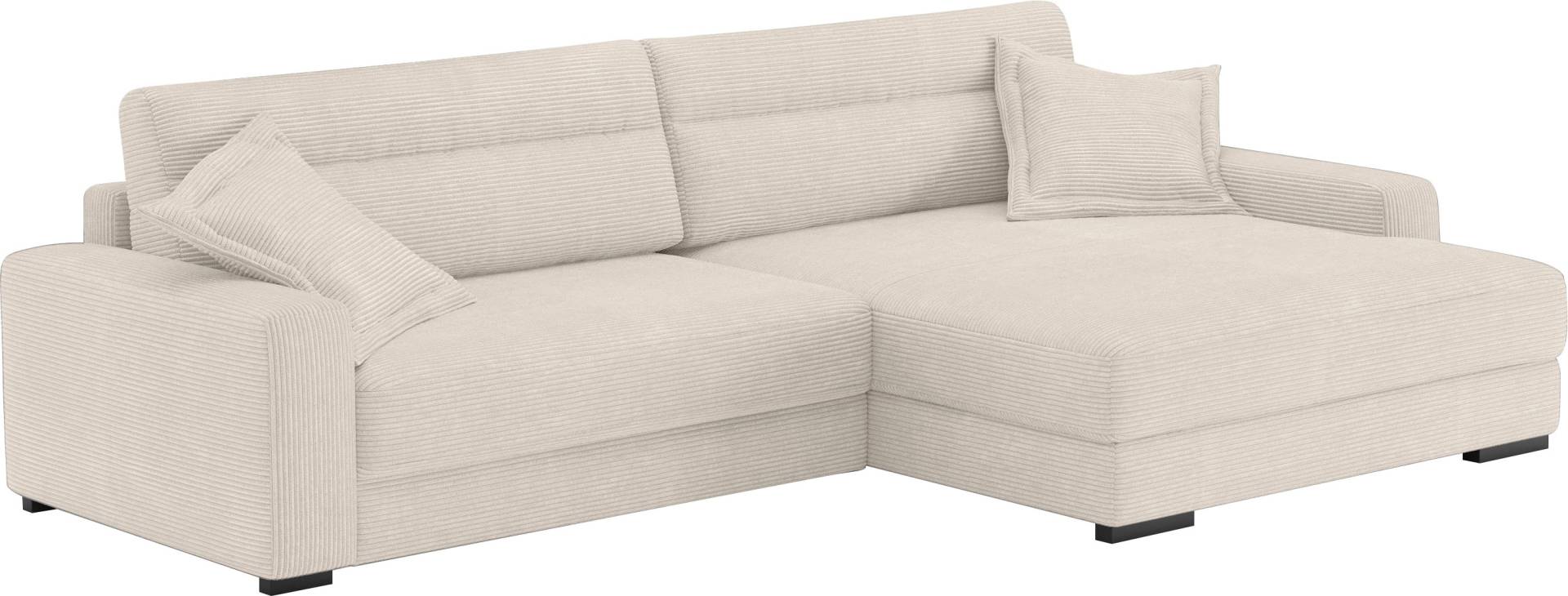 Mr. Couch Ecksofa »Marcello DuraFlex L-Form«, EasyBett, Bettkasten, Kaltschaumpolsterung, bis 140 kg belastbar von Mr. Couch