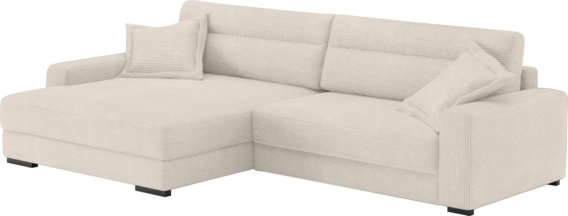 Mr. Couch Ecksofa »Marcello DuraFlex L-Form«, EasyBett, Bettkasten, Kaltschaumpolsterung, bis 140 kg belastbar von Mr. Couch