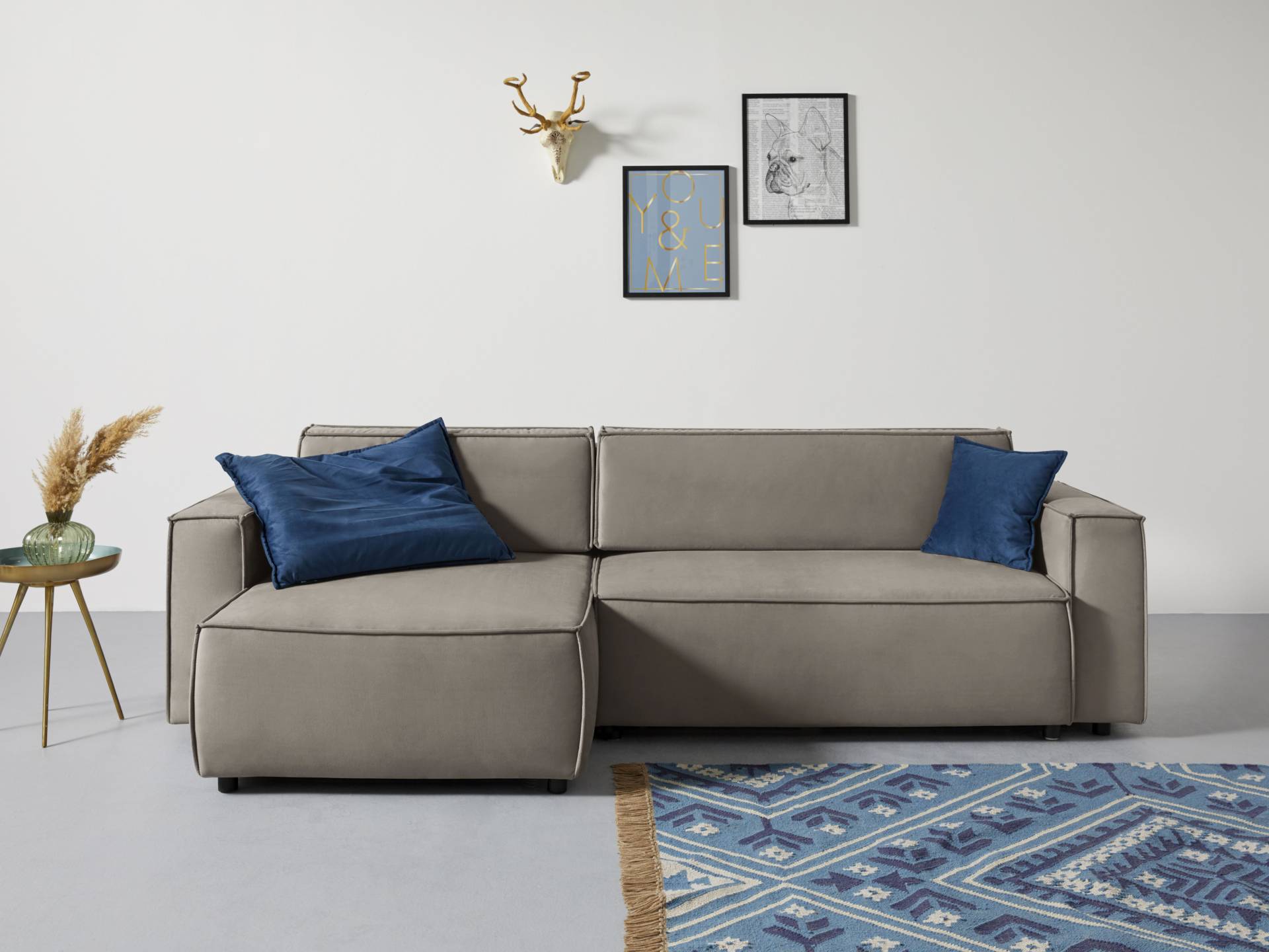 INOSIGN Ecksofa »Marva L-Form«, incl. Bettfunktion und Bettkasten, Federkern von INOSIGN