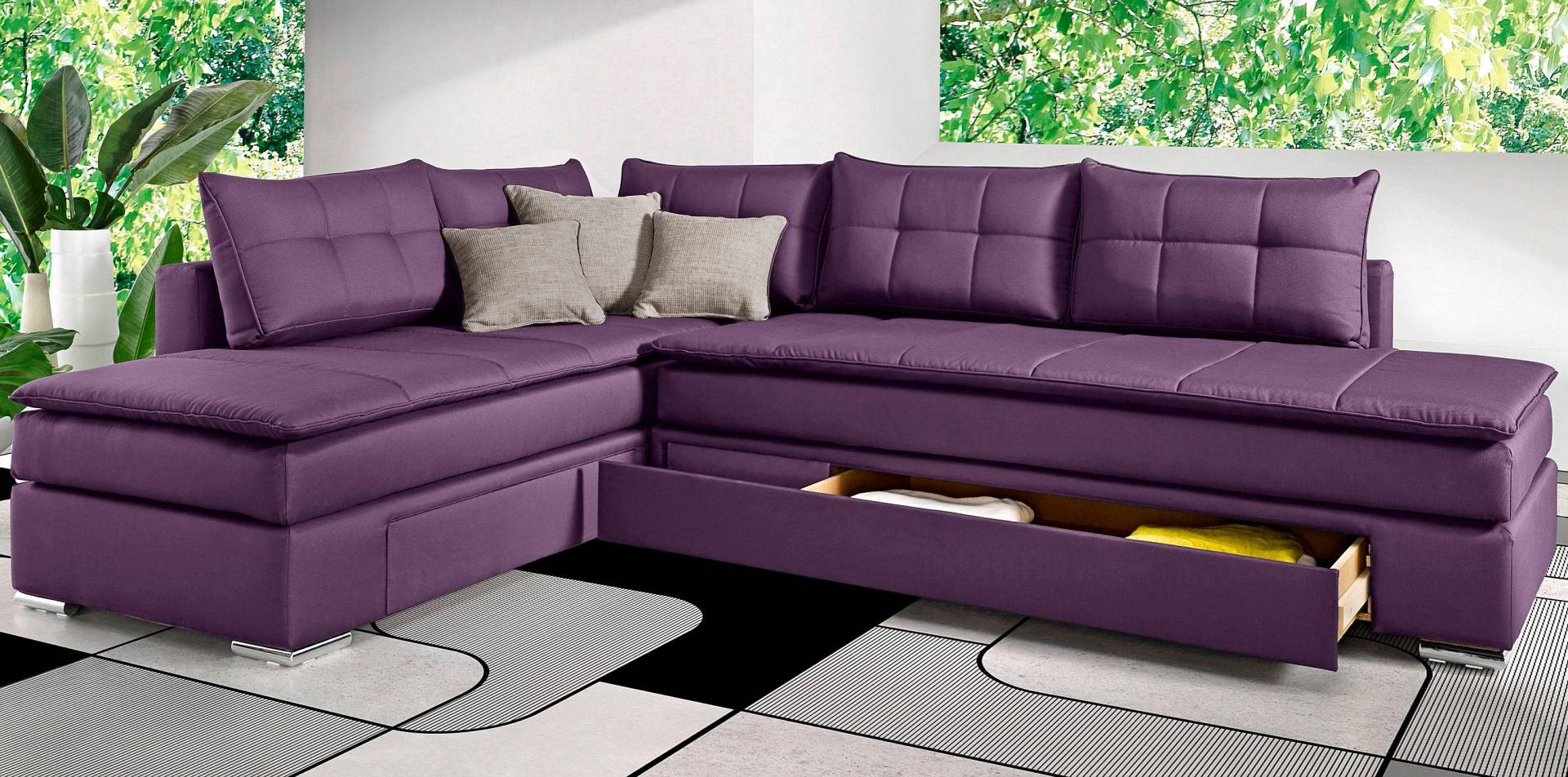 INOSIGN Ecksofa »Night & Day L-Form mit Dauer-Schlaffunktion ohne Armlehnen«, mit Boxspring-Bettfunktion 180x200 cm und Bettkasten, Dauerschläfer! von INOSIGN