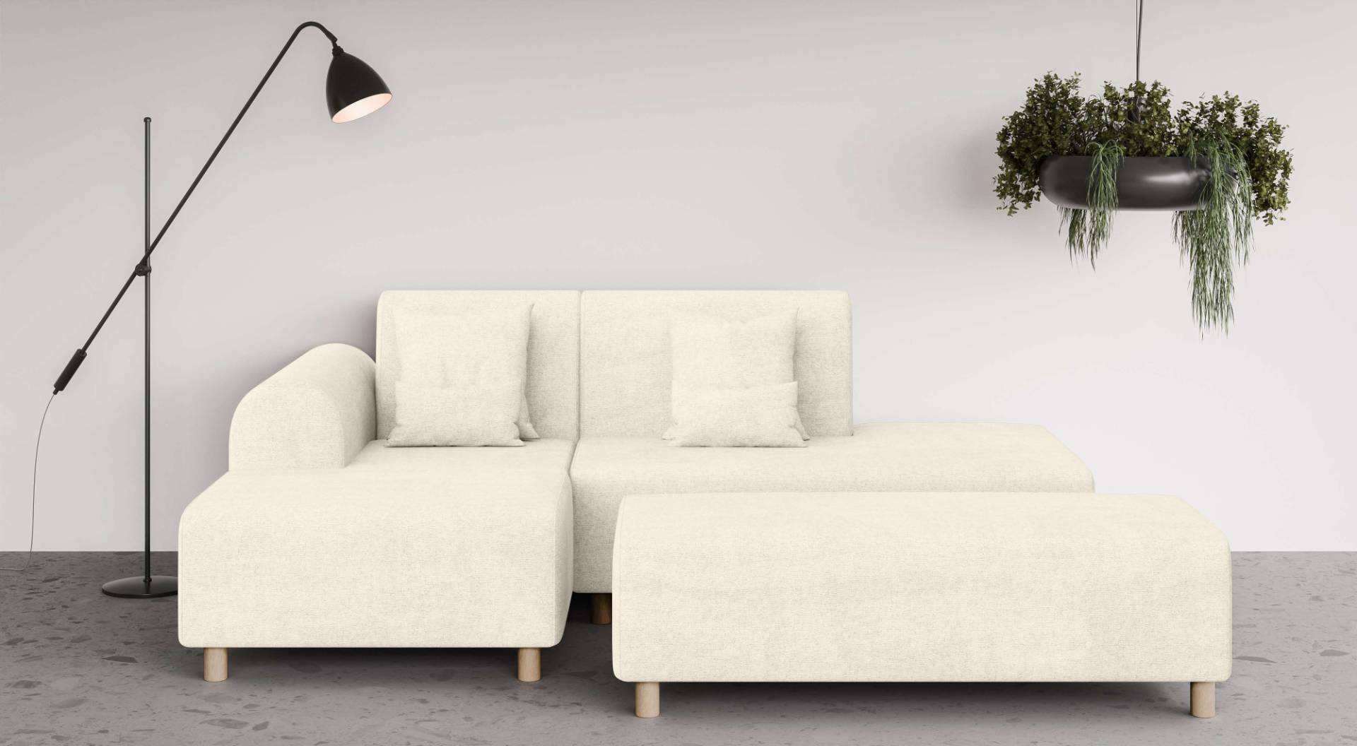 INOSIGN Ecksofa »Suyala«, L-Form mit Hocker von INOSIGN